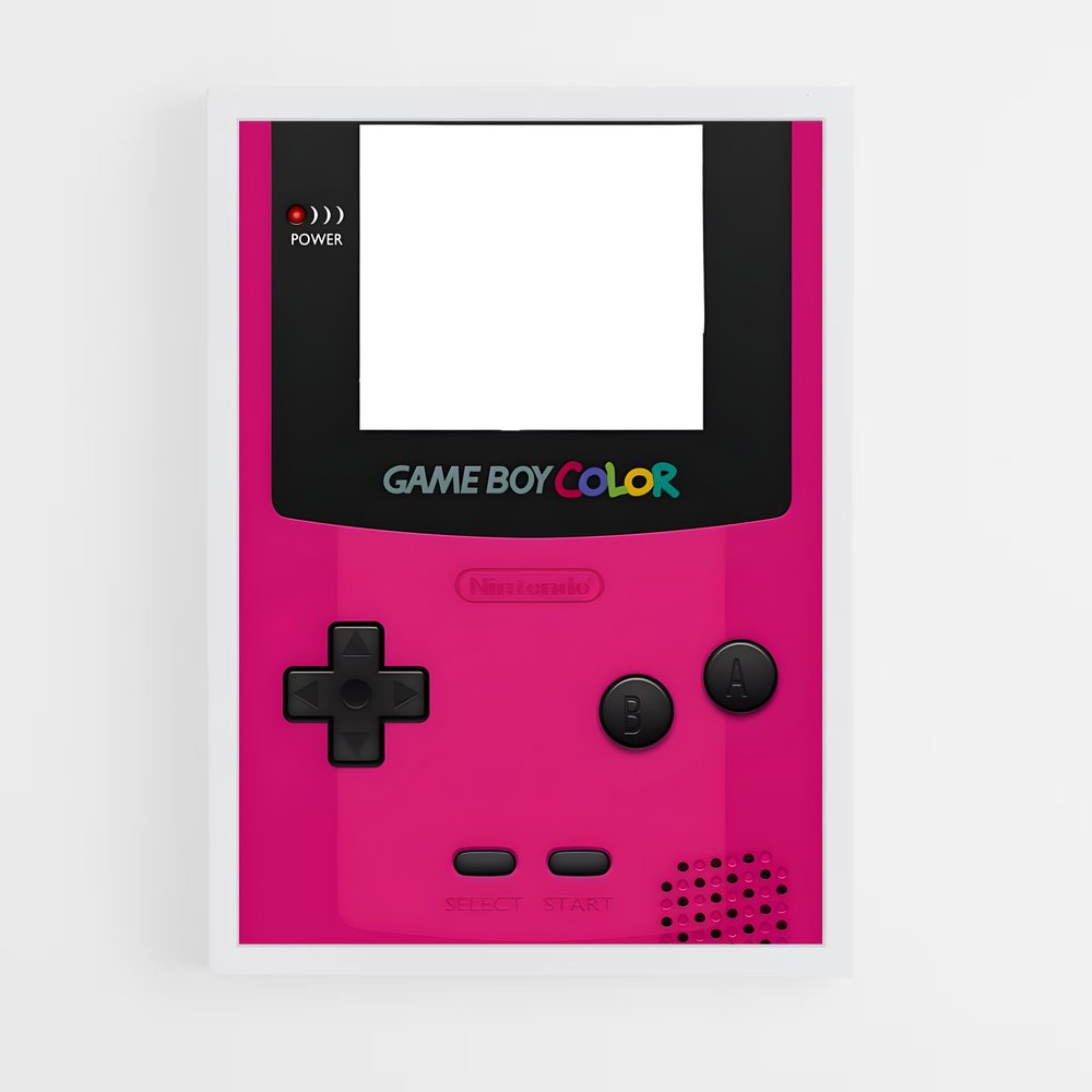 Poster Pink Power-Up – affiche Consoles (vue 3)